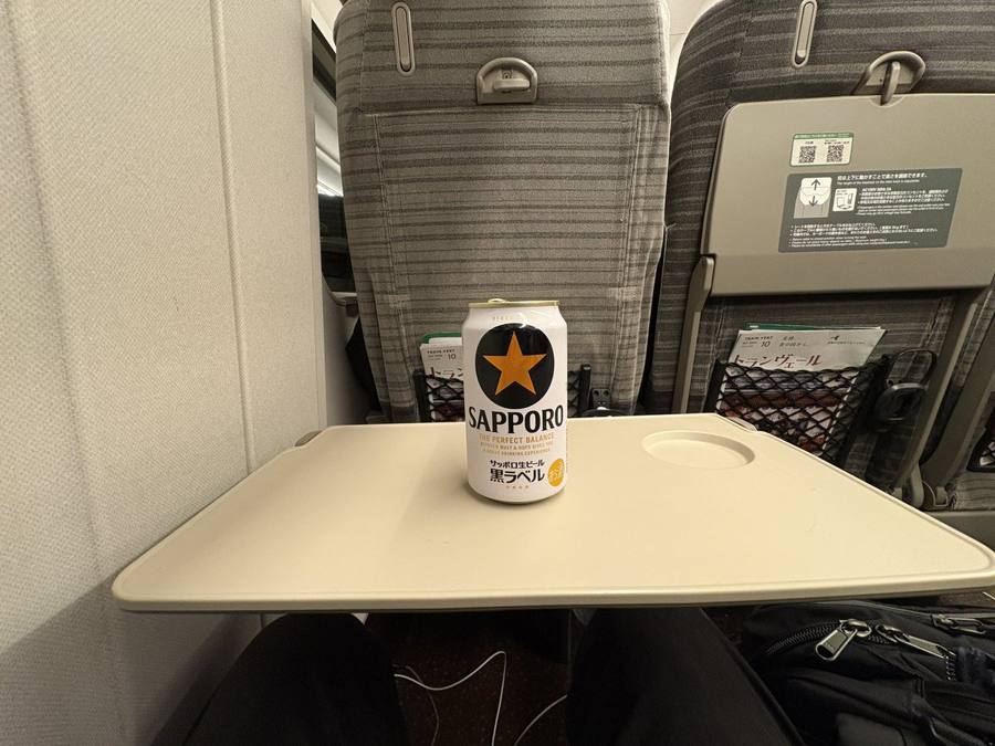 新幹線でのビール